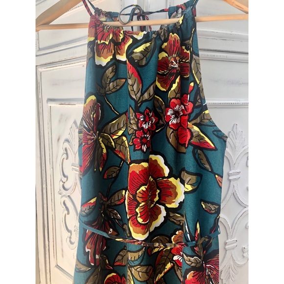 NWT Linen Loft Paradise Teal Maxi Dress - Picture 7 of 14